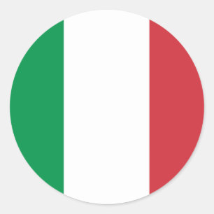 Italiaanse vlaggen ronde sticker