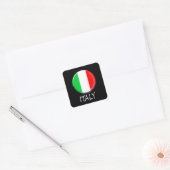 Italiaanse vlaggen vierkante sticker (Envelop)