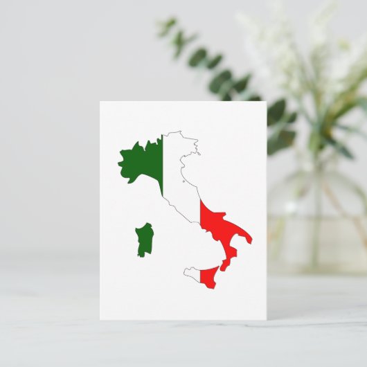 Italiaanse vlaggenkaart briefkaart (Staand voorkant)