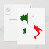 Italiaanse vlaggenkaart briefkaart (Voorkant / Achterkant)