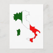 Italiaanse vlaggenkaart briefkaart (Voorkant)