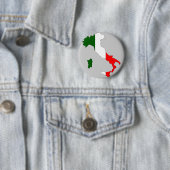 Italiaanse vlaggenkaart ronde button 5,7 cm (In situ)