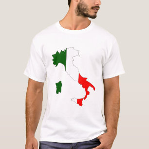 Italiaanse vlaggenkaart t-shirt