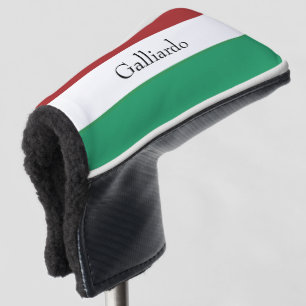 Italiaanse Vlagkleuren Achternaam Naam Aangepast Golfheadcover