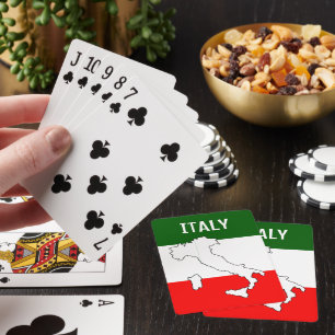Italiaanse vlagspelkaarten pokerkaarten