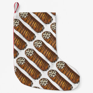 Italiaanse voedselbakkerij chocolade Chip Cannoli Kleine Kerstsok