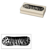 Italiaanse voedselbakkerij chocolade Chip Cannoli Rubberstempel (Gestempeld)