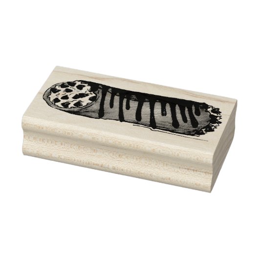 Italiaanse voedselbakkerij chocolade Chip Cannoli Rubberstempel (Stempel)