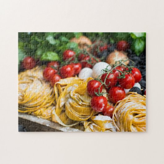 Italiaanse voedselpasta Tomato Basil Legpuzzel (Horizontaal)