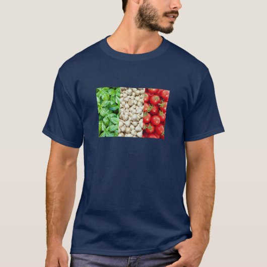 Italiaanse voedselvlag Tshirt (Voorkant)