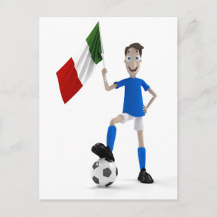 Italiaanse voetbal briefkaart