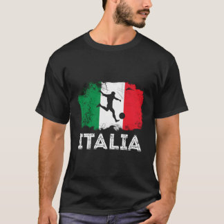 Italiaanse voetbal Grunge vlag T-shirt