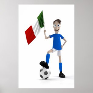 Italiaanse voetbal poster