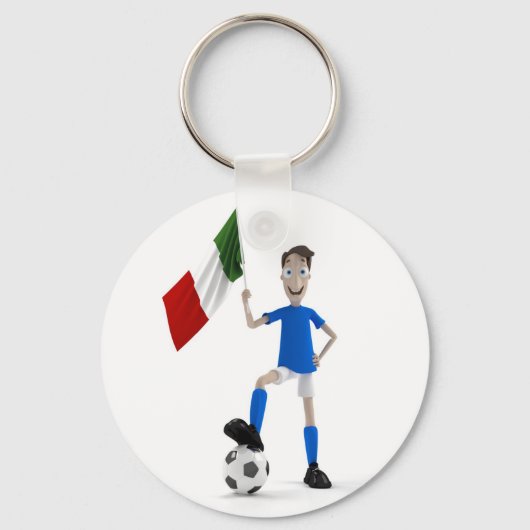 Italiaanse voetbal sleutelhanger (Voorkant)