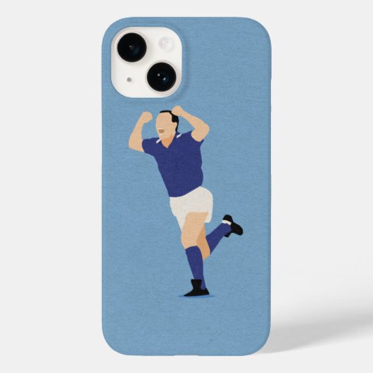 Italiaanse voetbalbond Legend Schillaci Blue Case-Mate iPhone Case (Achterkant)