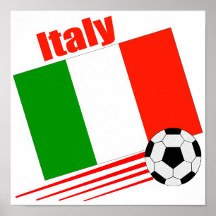 Italiaanse voetbalploeg poster