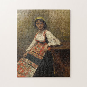 Italiaanse vrouw (La Morieri) door Corot Legpuzzel