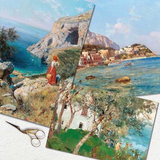 italiaanse vrouw rustieke decoupage inpakpapier vel