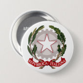 Italiaanse wapenschild ronde button 7,6 cm (Voorkant /achterkant)