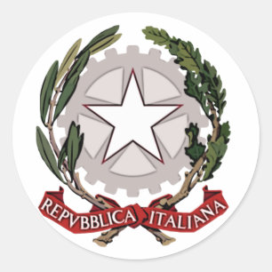 Italiaanse wapenschild ronde sticker
