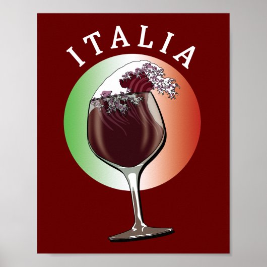 Italiaanse wijnen - Italië Poster (Voorkant)