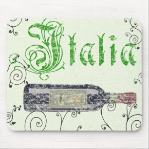 Italiaanse wijnfles vintage muismat