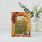 Italiaanse wijngaard bruiloft Save the Date Aankondiging (Staand voorkant)