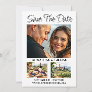Italiaanse wijngaard foto save the date wijnmakeri