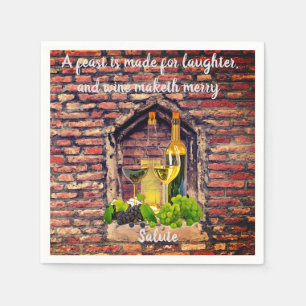 Italiaanse wijnprijs op papier servet