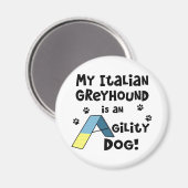 Italiaanse windhond Agility Dog Magneet (Voorkant / Achterkant)