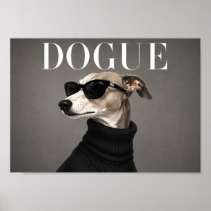 Italiaanse Windhond Chic Mode Honden Kunstprint Poster