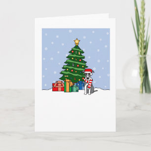 Italiaanse Windhond die Goede Kerstkaart huilen Feestdagen Kaart