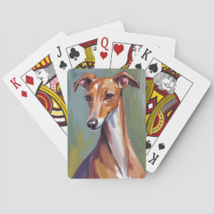 Italiaanse Windhond Honden Schilderij Huisdier Pokerkaarten