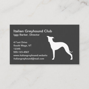 Italiaanse Windhond Honden Silhouet Visitekaartje