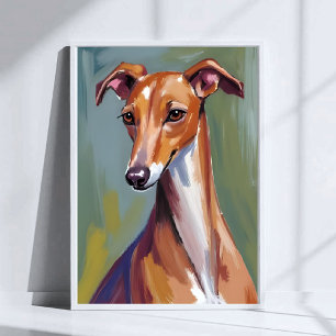 Italiaanse Windhond Honden Watercolor Huisdier Sch Poster