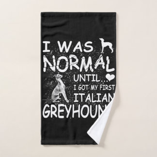 Italiaanse windhond I was normaal tot vies ontwerp Handdoek