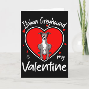 Italiaanse Windhond Is Mijn Valentijnshart Vorm Ho Kaart