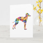 Italiaanse Windhond Kaart (Gele Bloem)