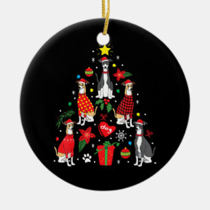 Italiaanse Windhond Kerst Ornament Boom Hond Moede