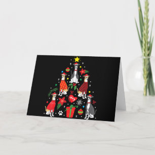 Italiaanse Windhond Kerst Ornament Boom Hond Moede Kaart