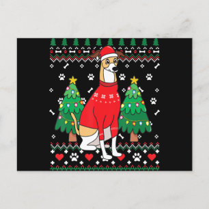 Italiaanse windhond kerstboom ornament boom kerst uitnodiging briefkaart