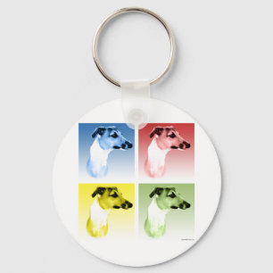 Italiaanse windhond Popart Sleutelhanger