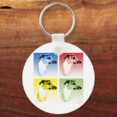 Italiaanse windhond Popart Sleutelhanger (Voorkant)