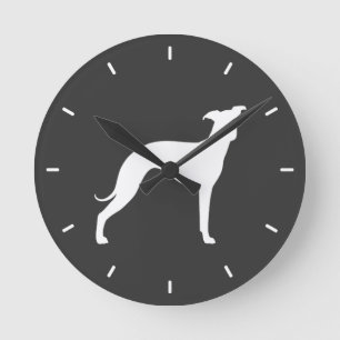 Italiaanse Windhond Silhouet Ronde Klok