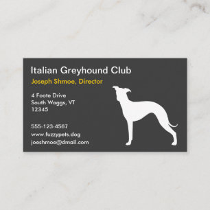 Italiaanse Windhond Silhouet Visitekaartje