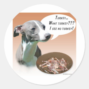 Italiaanse windhond Turkije Ronde Sticker