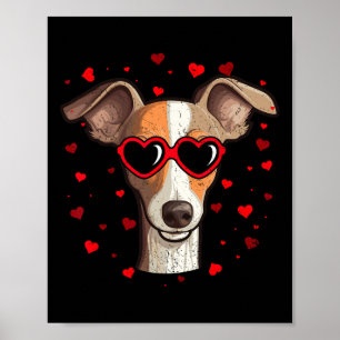 Italiaanse Windhond Valentijn Hart Schattige Honde Poster