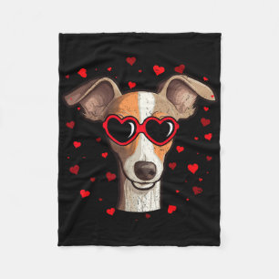 Italiaanse Windhond Valentijnshart Schattige Honde Fleece Deken