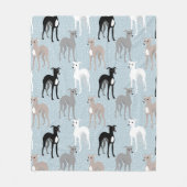 Italiaanse Windhonden of Whippets Mid-Century Mode Fleece Deken (Voorkant)