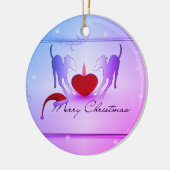 Italiaanse Windhonden Prettig Kerstfeest Keramisch Ornament (Links)